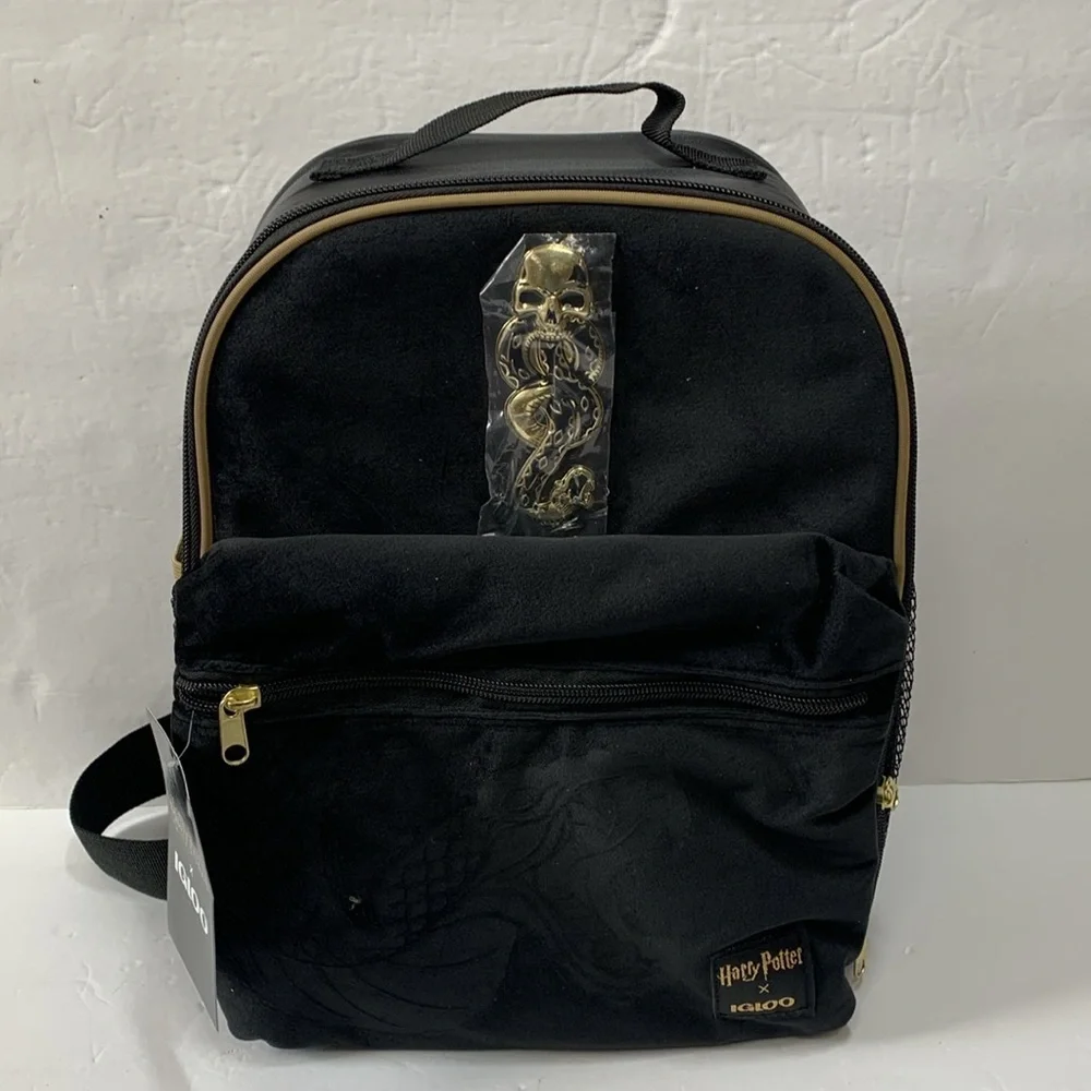 Harry Potter Backpack Cooler Black Velvet Insulated Convertible Dark Arts NWT